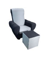 Hell Dream Light Grey TV Fotel ajándék lábtartó puffal - Image 4