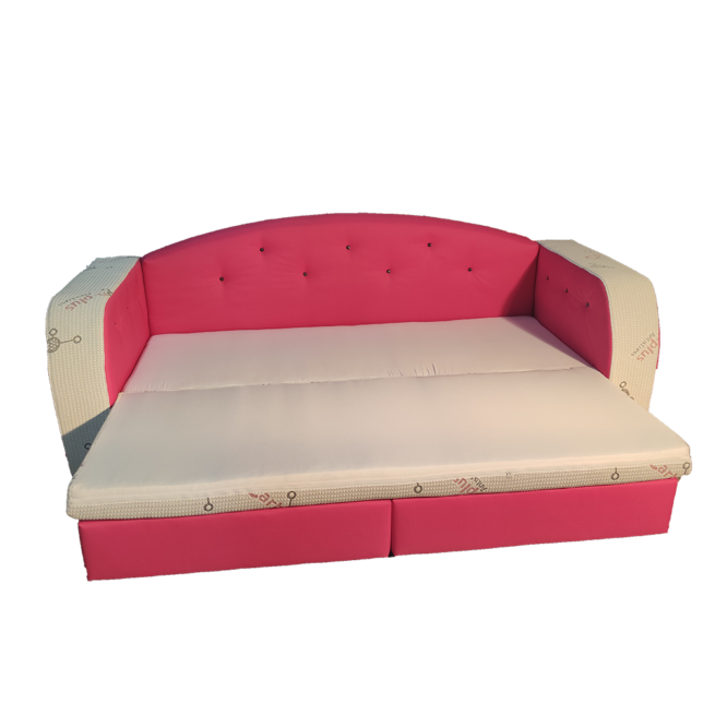 Hell Dream Gabcsó pink ágyazható kanapé Swarovski kövekkel 1