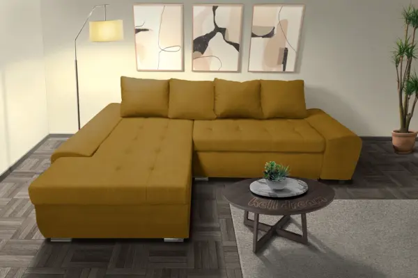 Wixy gold l alakú sarokkanapé őszarany