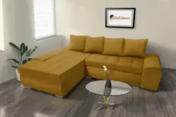 Wixy Gold L alakú sarokkanapé őszarany