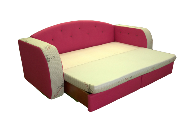 Hell Dream Gabcsó pink ágyazható kanapé Swarovski kövekkel 2