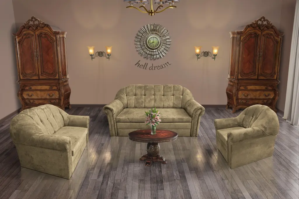 Alíz 3-2-1 ülőgarnitúra sötét sivatagsárga színű