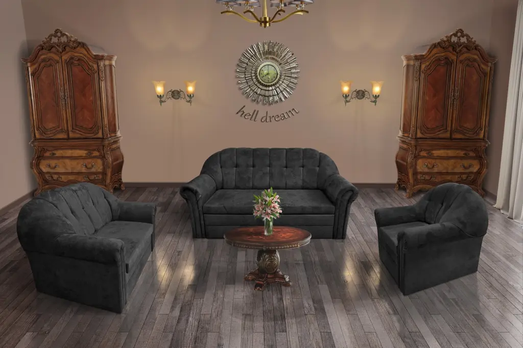 Alíz 3-2-1 ülőgarnitúra bivalyfekete színű