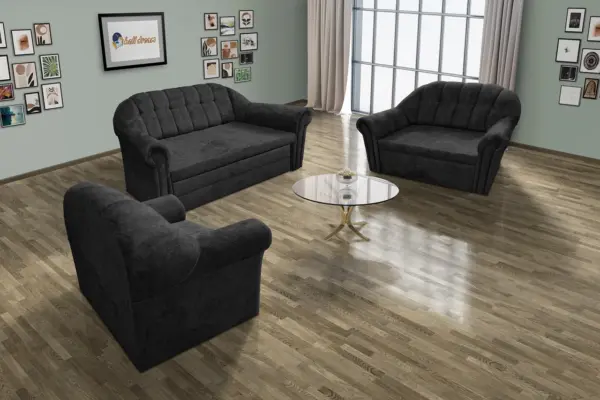 Alíz 3-2-1 ülőgarnitúra bivalyfekete színű