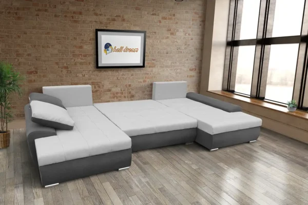 Wixy u form silver ágyazható ülőgarnitúra