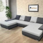 Wixy U Form Silver ágyazható ülőgarnitúra