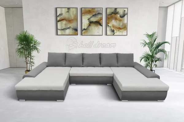 Wixy u form silver ágyazható ülőgarnitúra