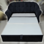 Alíz 3-2-1 ülőgarnitúra izgalmas fekete ajándék tárolós puffal - Image 2