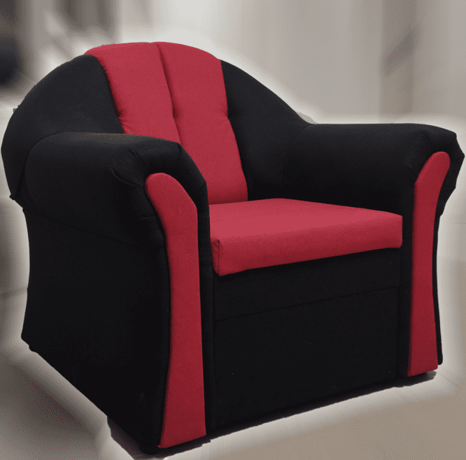 Alíz 1-es fotel black & red 3