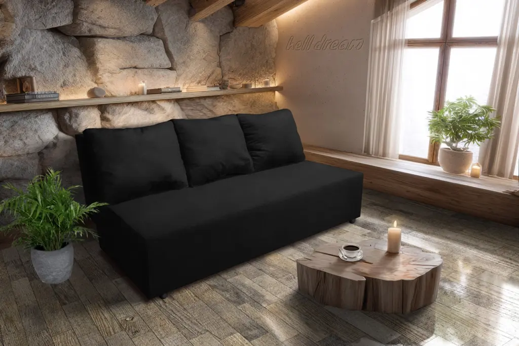 Hanna kanapé fekete szövet