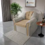 Alíz 1-es fotel ezüst serlegszürke és világos fahéj