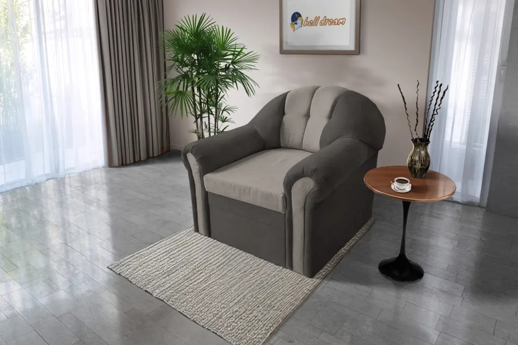 Alíz 1-es fotel kvarcszürke és szamárszürke