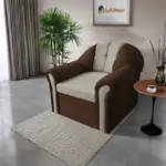 Alíz 1-es fotel sötét mahagóni és ezüst serlegszürke élénk színekben