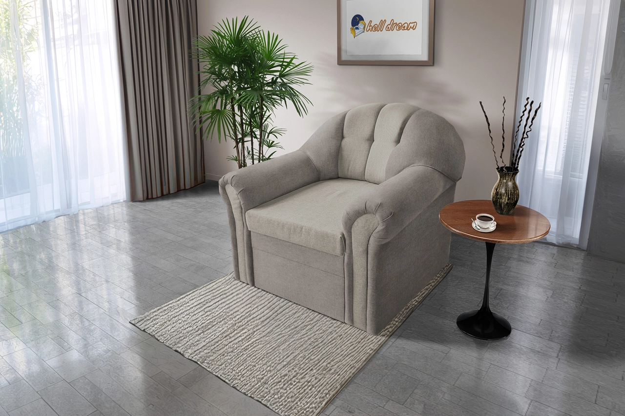 Alíz 1-es fotel szamárszürke és ezüst serlegszürke