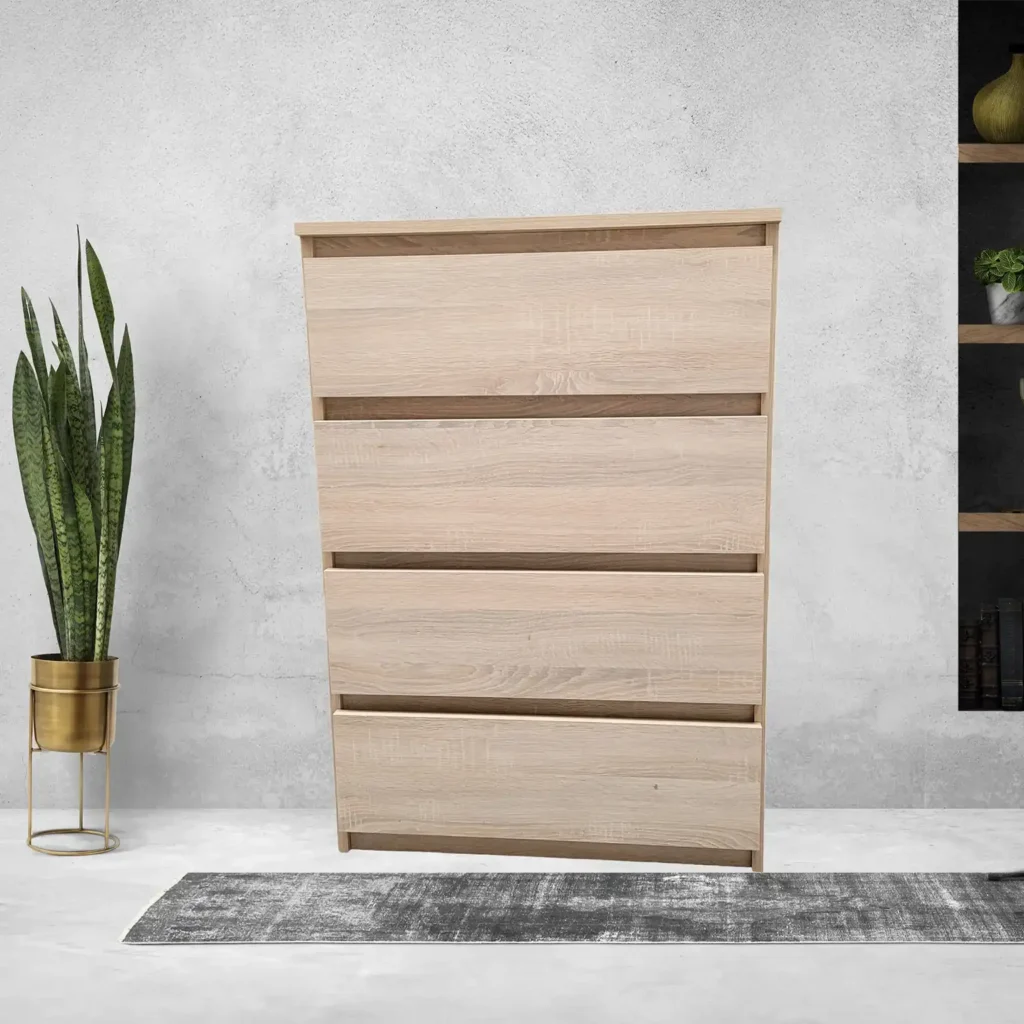 ERIKA komód 4 fiókos izgalmas sonoma és lancelot tölgy színekben