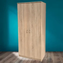 Sonoma tölgy 2 ajtós gardrób - válaszfallal és befogadó polcokkal