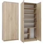 Sonoma tölgy 2 ajtós gardróbszekrény befogadó polcokkal