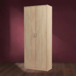 Sonoma tölgy 2 ajtós gardróbszekrény befogadó polcokkal