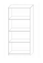 Sonoma tölgy 2 ajtós polcos gardrób - befogadó polcokkal