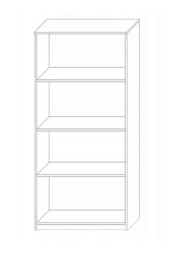 Sonoma tölgy 2 ajtós polcos gardrób - befogadó polcokkal