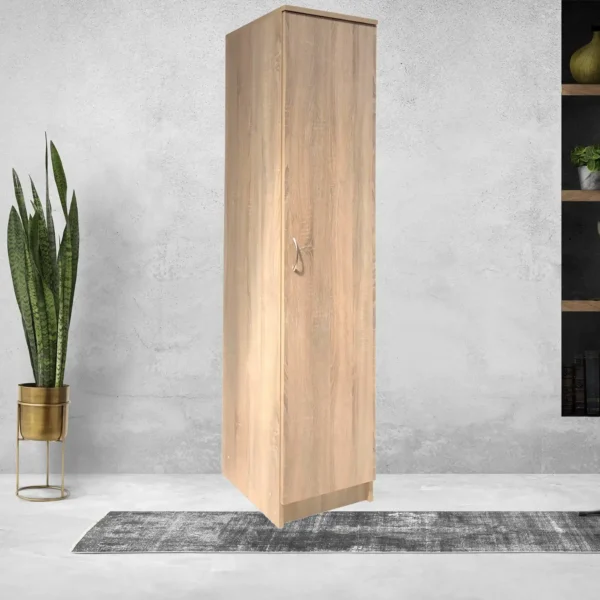 Sonoma tölgy gardrób 1 ajtós befogadó polcokkal