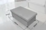 Alíz tárolós puff csokibarna és cappuccino élénk színekben 37 cm magas