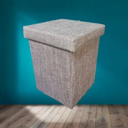 Basic tárolós puff világosbarna zsákszövet