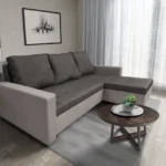 Fáraó sarokkanapé szamárszürke - kvarcszürke szövet