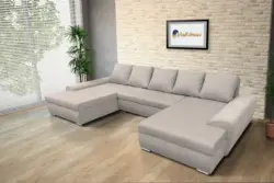 Wixy U Form ezüst serlegszürke ágyazható ülőgarnitúra