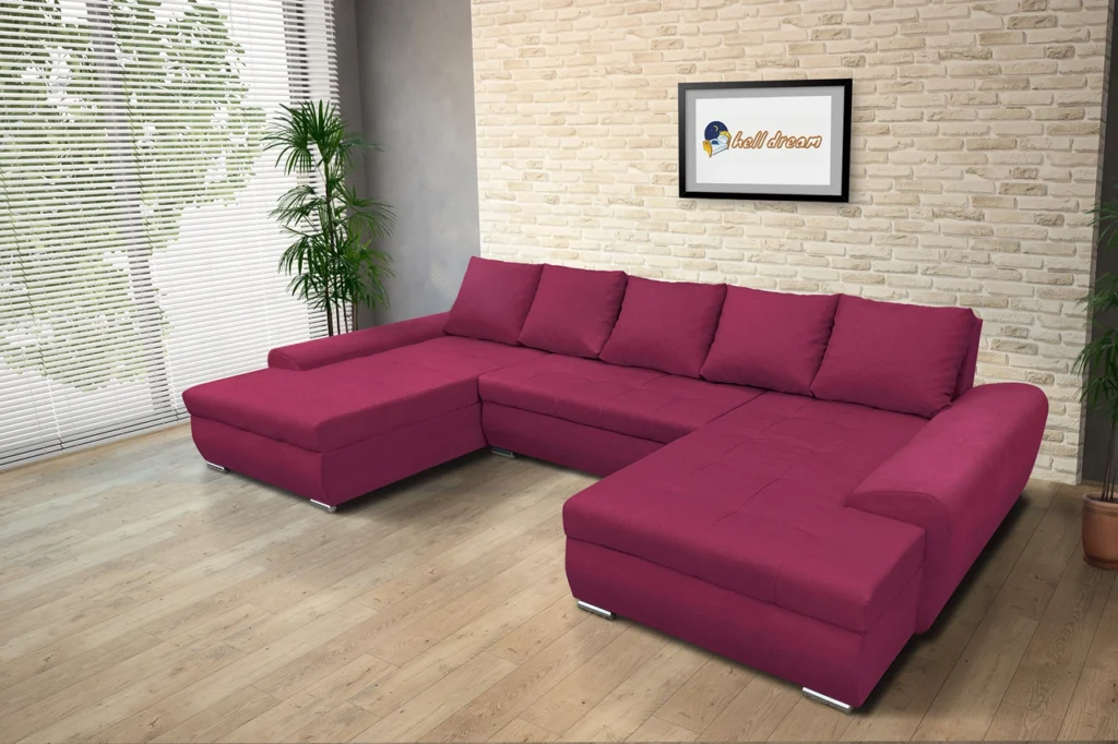 Wixy U Form Szeder ágyazható ülőgarnitúra