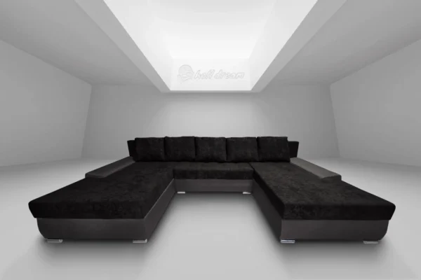 Wixy giga u sarokkanapé kvarcszürke és sejtelmes fekete színben Wixy giga u sarokkanapé kvarcszürke és sejtelmes fekete színben