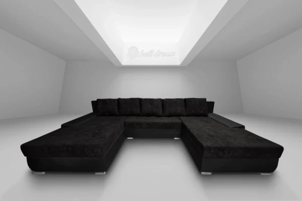 Wixy giga u sarokkanapé fekete és sejtelmes fekete színben