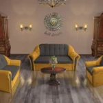 Alíz 3-2-1 ülőgarnitúra selyemfényű arany és kvarcszürke színekben