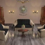 Alíz 3+2+1 ülőgarnitúra szalmabézs és fekete fantasztikus színekben