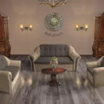 Alíz 3+2+1 ülőgarnitúra szalmabézs és mély földszürke fantasztikus színekben