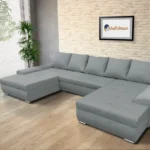 Wixy U Form Óezüst ágyazható ülőgarnitúra