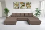 Wixy U Form pasztell taupe ágyazható ülőgarnitúra csábító 2 méretben - Image 2