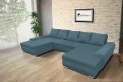 Wixy U Form szürkés kadét ágyazható ülőgarnitúra