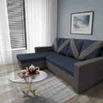 WOW sarokkanapé kvarcszürke - ónix szövet