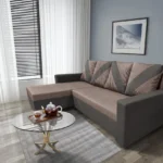 WOW sarokkanapé kvarcszürke - pasztell taupe szövet