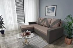 WOW sarokkanapé kvarcszürke - pasztell taupe szövet