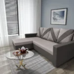 WOW sarokkanapé kvarcszürke - szamárszürke szövet