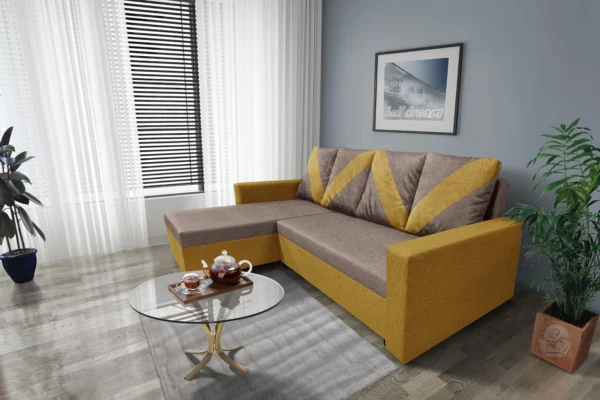 Wow sarokkanapé őszarany - pasztell taupe szövet Wow sarokkanapé őszarany - pasztell taupe szövet