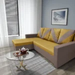 WOW sarokkanapé pasztell taupe - őszarany