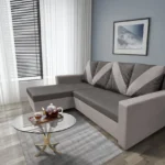 WOW sarokkanapé szamárszürke - kvarcszürke szövet