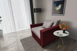 Mama ágyneműtartós fotelágy ódon borvörös szamárszürke színben