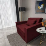 Mama ágyneműtartós fotelágy ódon borvörös színben