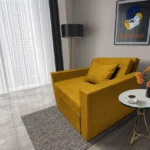 Mama ágyneműtartós fotelágy őszarany színben