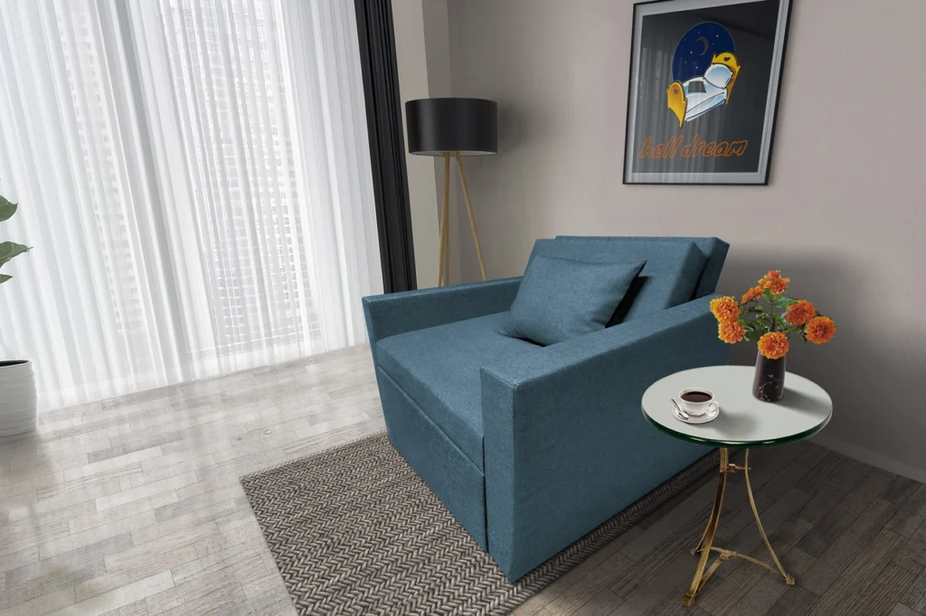 Mama ágyneműtartós fotelágy szürkés kadét színben