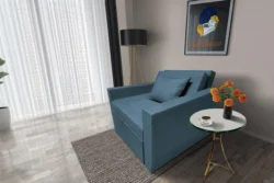 Mama ágyneműtartós fotelágy szürkés kadét színben